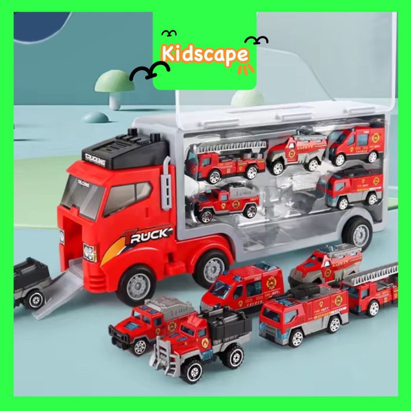 Kidscape - Mainan Anak Truk Penyimpanan Mobil Kids Toys - Mainan Truck Besar - Mainan Mobil Mobilan 