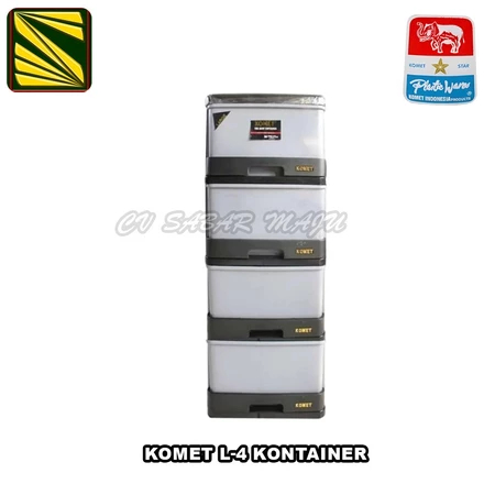 Komet Star Container / Lemari Plastik Laci Plastik Komet Star L 4 (Susun 4)