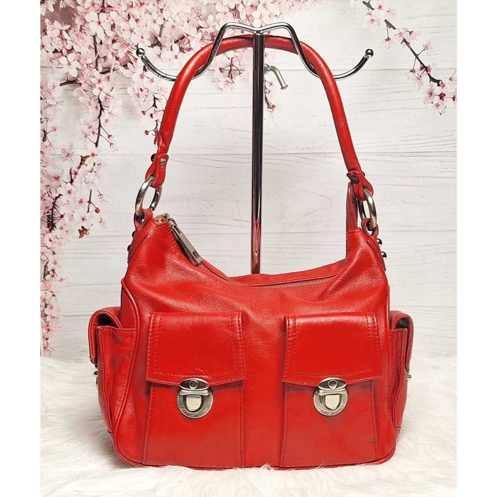 TAS MJ**HOBO Genuine Leather in Red PRELOVED
