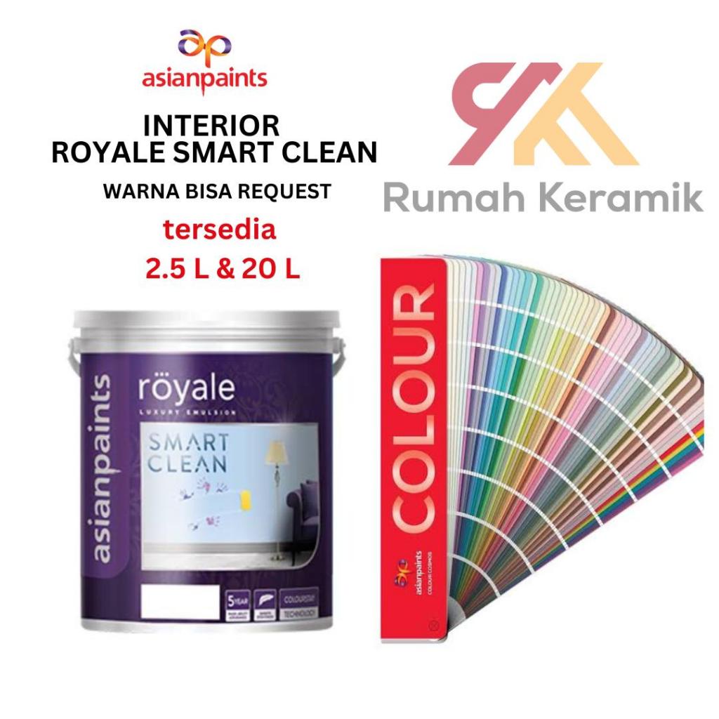 ROYALE SMART CLEAN Asian Paints Interior Paint 20 L | Cat Tembok Dinding Interior KILAP / Cat Tembok