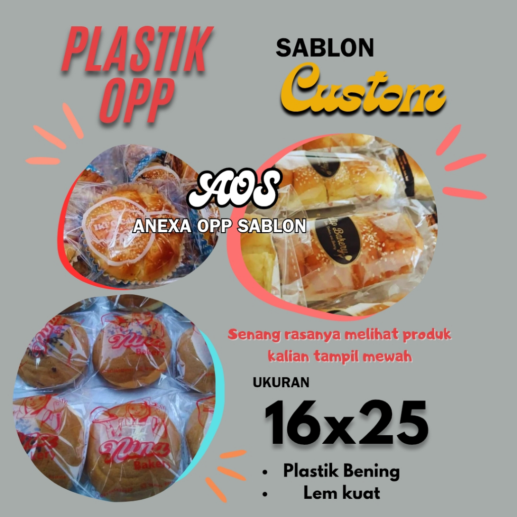 

Plastik OPP LEM 17x25 Sablon 1 warna