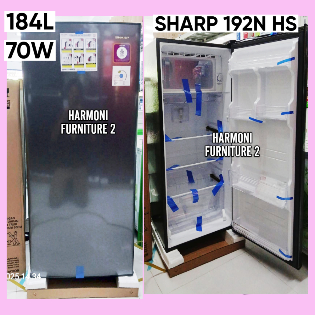 KULKAS SHARP 1 PINTU JUMBO 184L KULKAS SHARP 192N HS 184 LITER