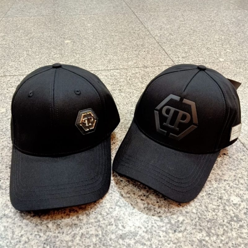 topi baseball Philipp plein black topi baseball katun import