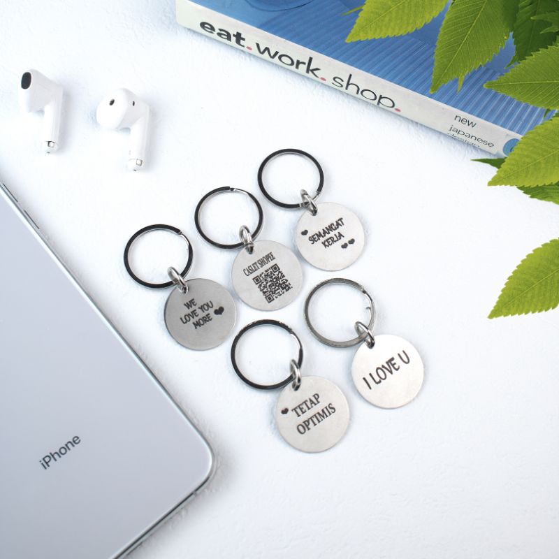 Livvicstore Gantungan Kunci Custom Nama / Tag Nama Kucing Anjing