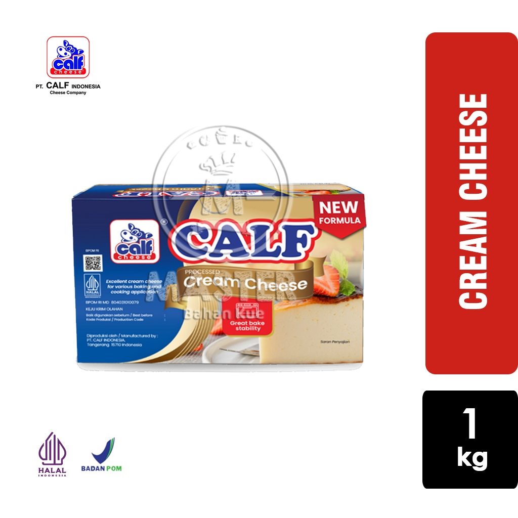 

Cream Cheese Calf / Processed Cream Cheese / Keju Krim Olahan Lumer Serbaguna [1 kg]