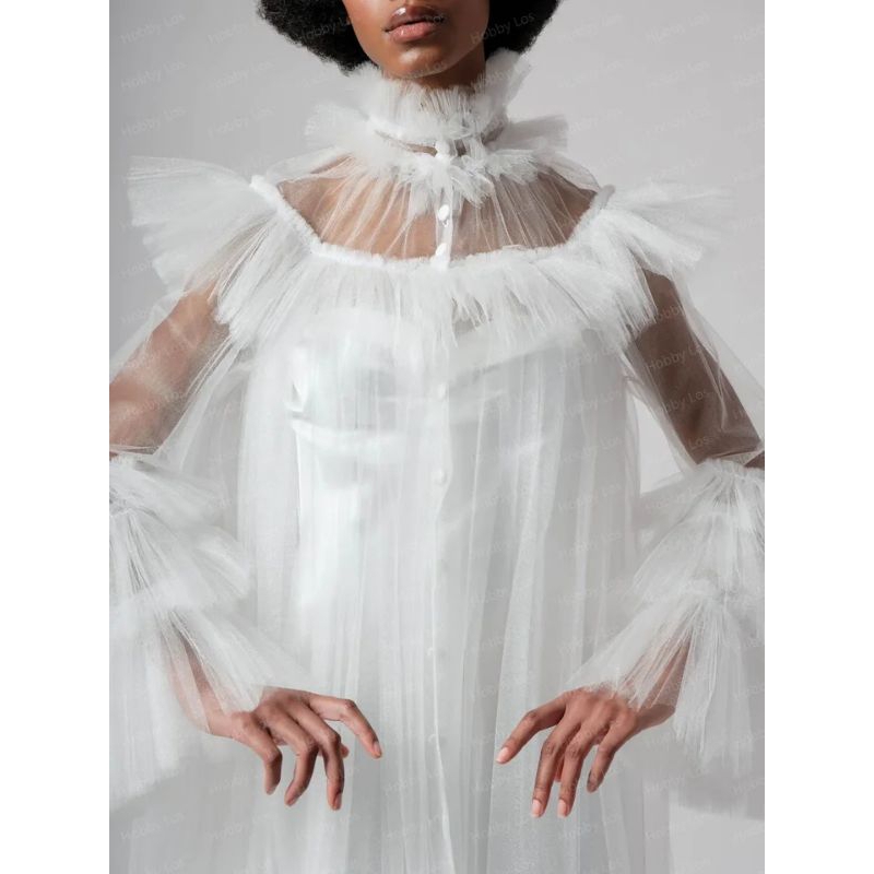 tulle robes, wedding robes, baju pesta, outer baju, luaran, cardigan