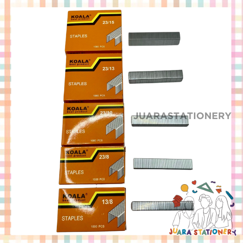 

Refill Stapler Gun Koala / Staples Besar 13/8 Staples 23/10 Staples 23/13 Staples 23/15 Staples 23/8