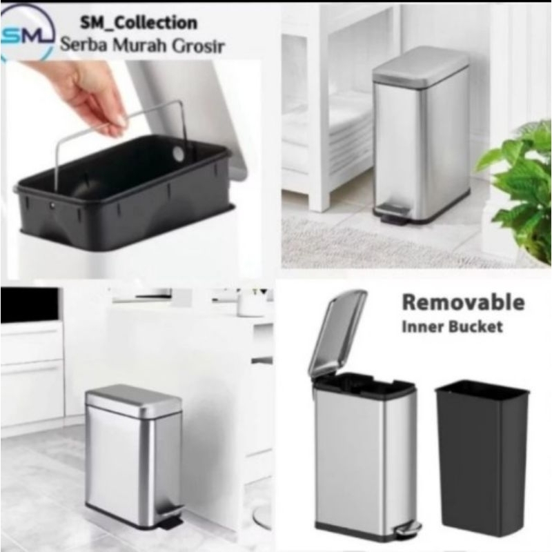 Tong Sampah/Keranjang sampah/Tempat Sampah/Tong Sampah/Tong sampah Stenlies Segi