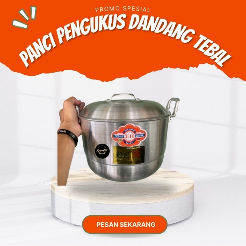 Panci Pengukus DANDANG Penanak Nasi / Soblok Tebal ukuran 26 28 30 36 40 ED Nasional Alumunium Tebal