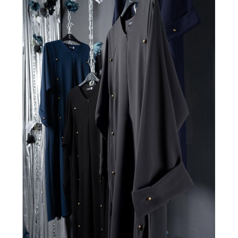 LANNA ABAYA BY ALJENNA DEEP MAHOGANY CUB L VINTAGE KHAKI SHITAKE FUSE KNP Basic FK LP Black SAILA CA