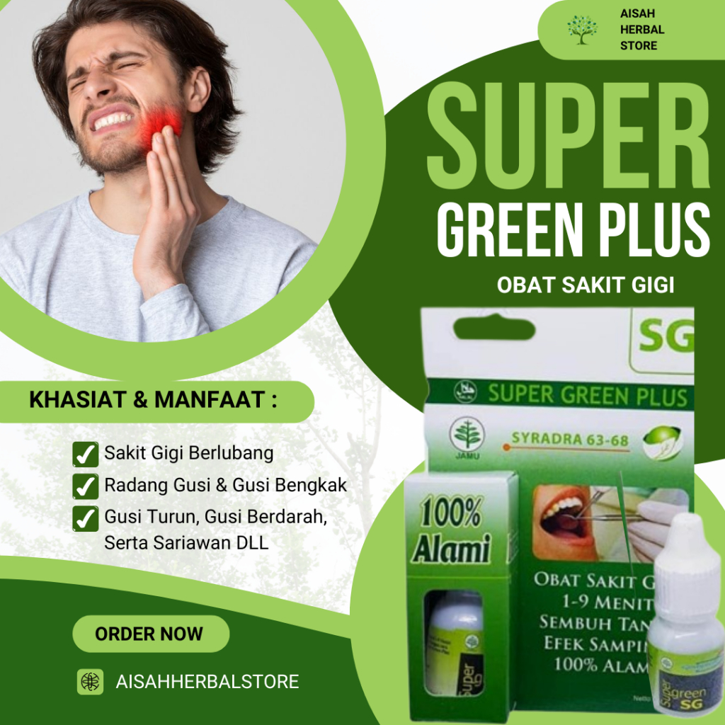 AMPUH Obat Sakit Gigi Berlubang Herbal Gusi Bengkak Sakit Berdarah Ngilu Linu gigi Sensitif