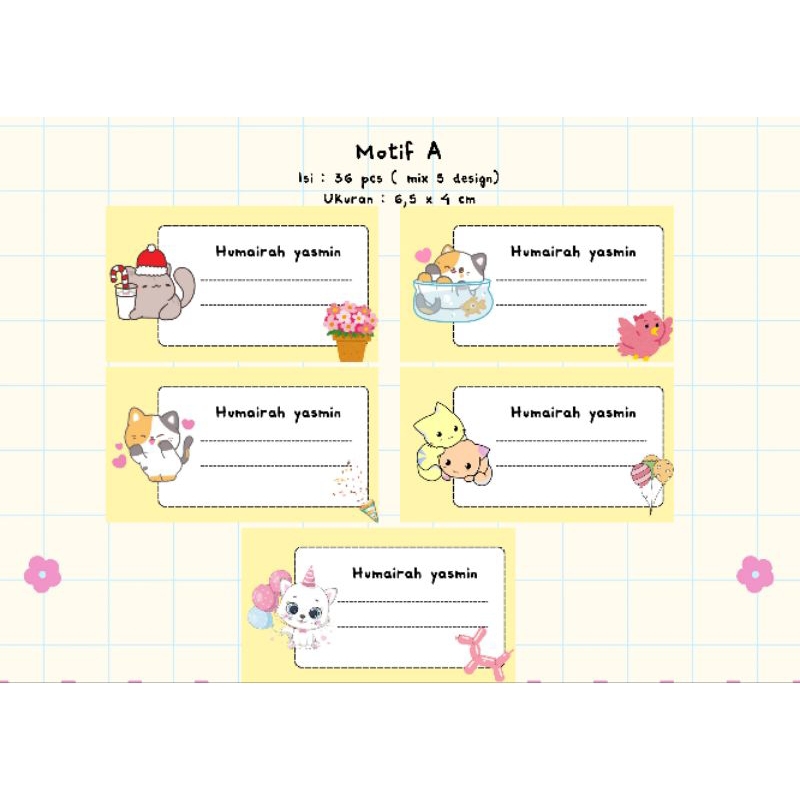 

Stiker label nama anak