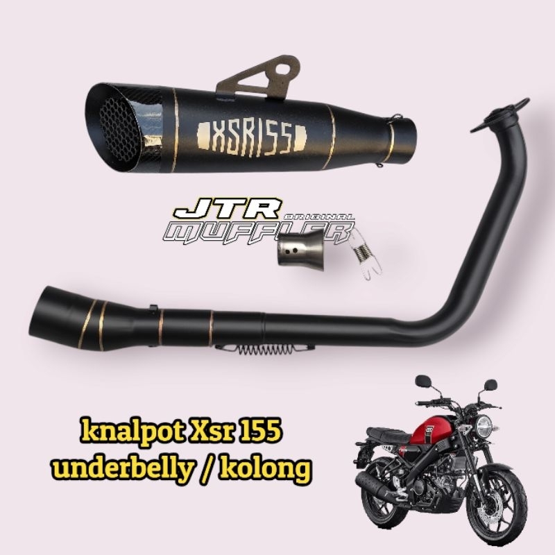 Knalpot racing underbelly kolong Xsr 155 Tipe Sc S1 black dop