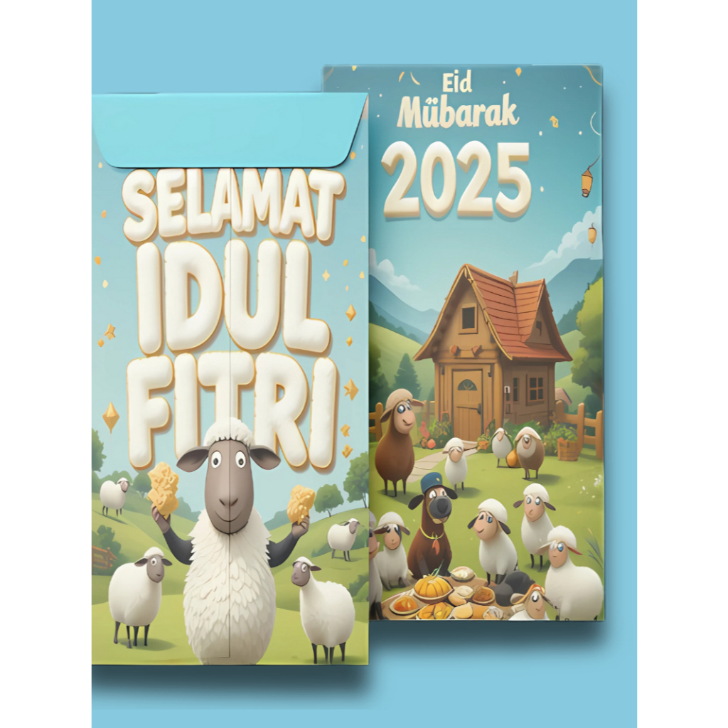 

Amplop Lebaran Anak Tema Shaun the Sheep - Desain Lucu & Unik | Kertas Art Paper 150gsm Premium | Ukuran Panjang
