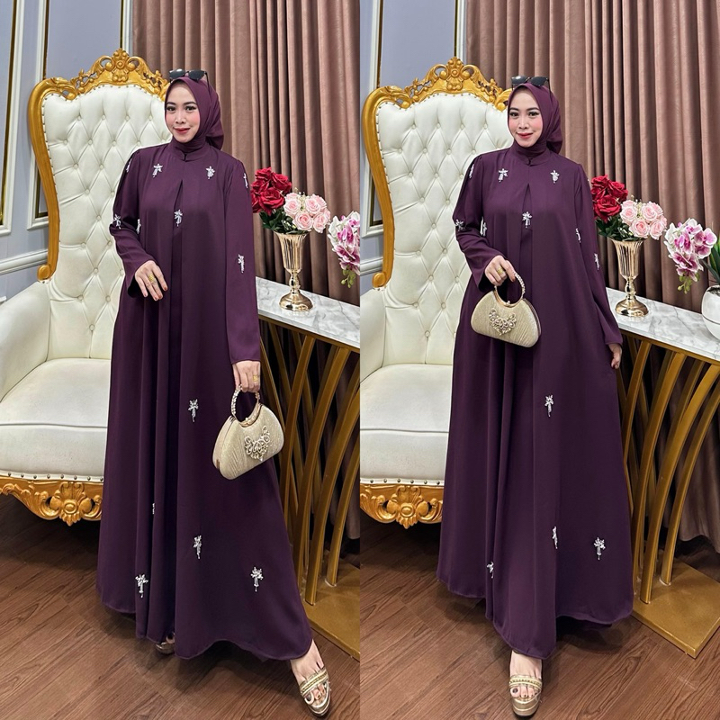 Lakuko - Abaya - Abaya payet - Abaya polos - Abaya Terbaru- Gamis polos - Gamis Polos Payet