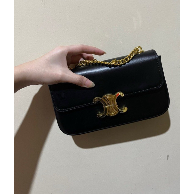 CELINE triomphe chain bag