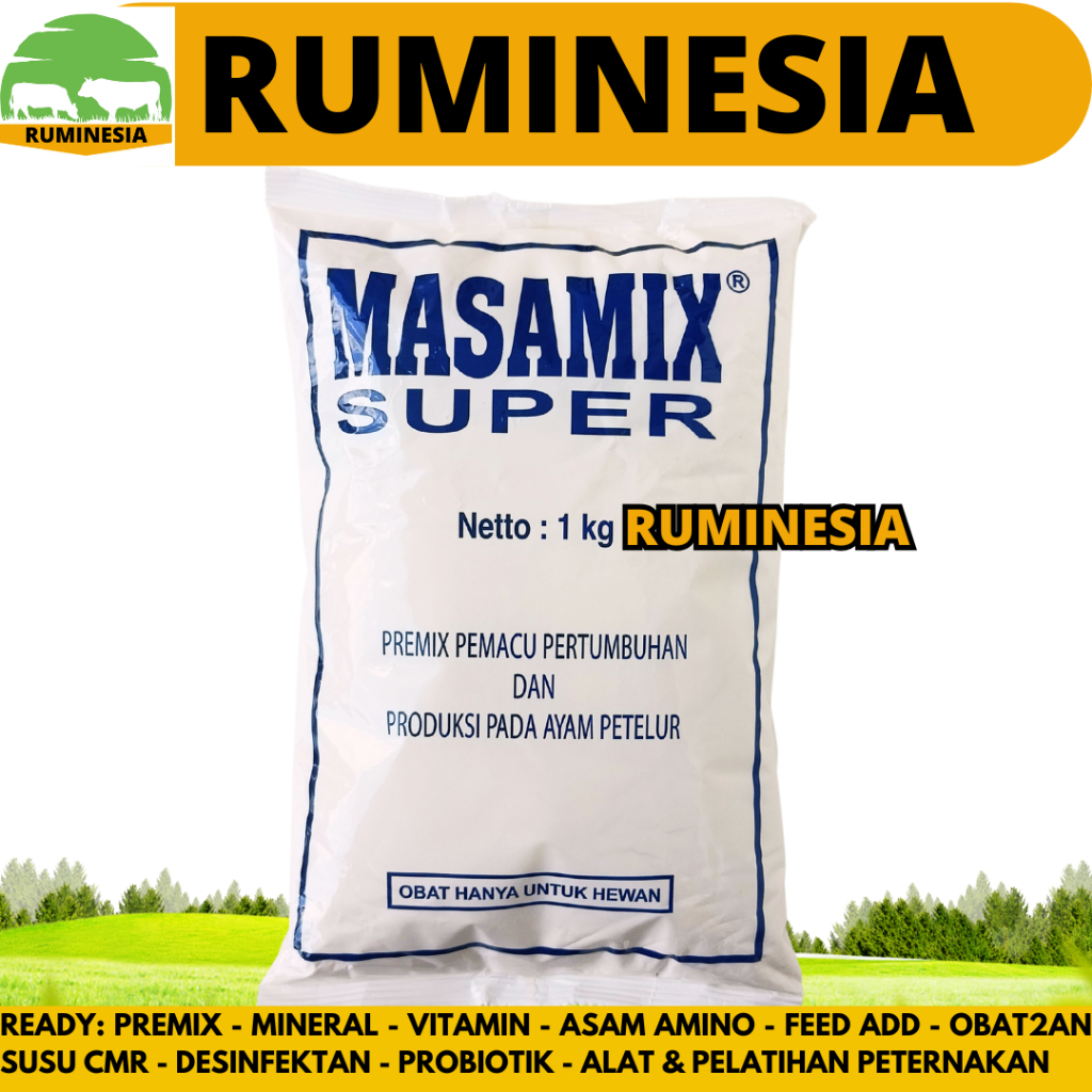 MASAMIX SUPER PETELUR 1 KG - Premix Ayam Petelur Pemacu Pertumbuhan & Produksi Telur Ayam Layer