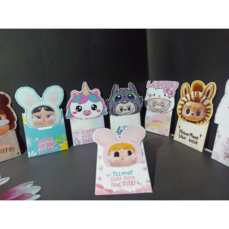 

Amplop Lebaran labubu baby cry 3D lucu isi 10