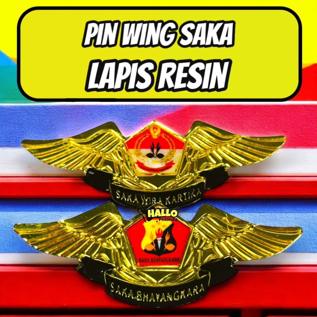 Pin wing saka bhayangkara dan saka wira kartika lapis resin