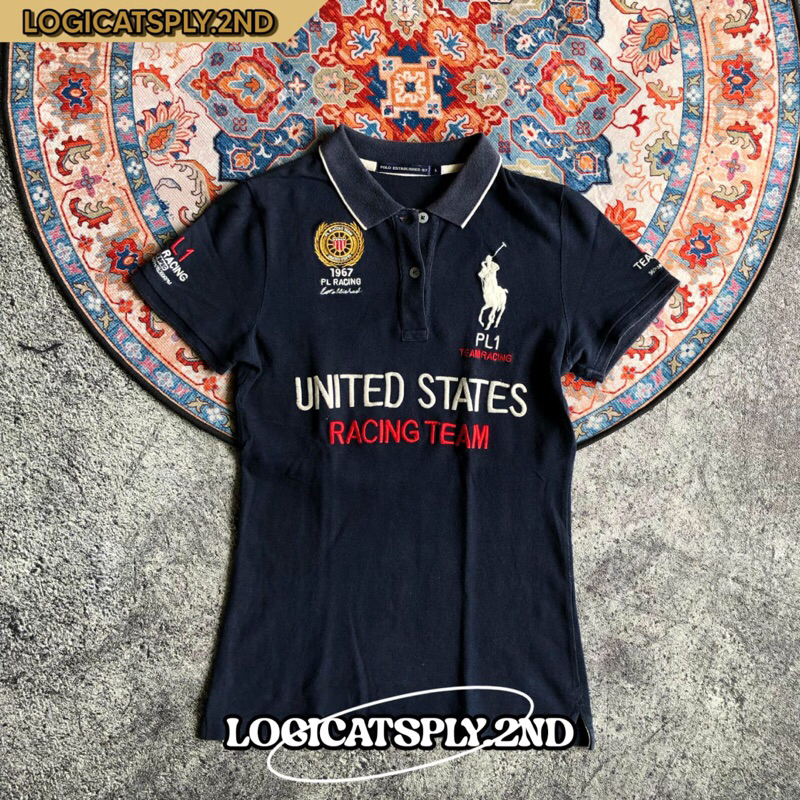 [ A011 ] Polo Shirt Ralph Lauren United States Racing Team - Pakaian Preloved