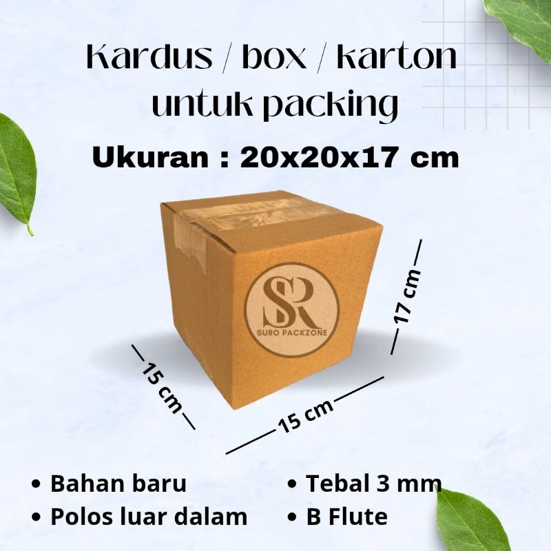 

Kardus Packing Ukuran 20x20x17 cm / Box Packing / Karton Packing Polos Baru dan Tebal