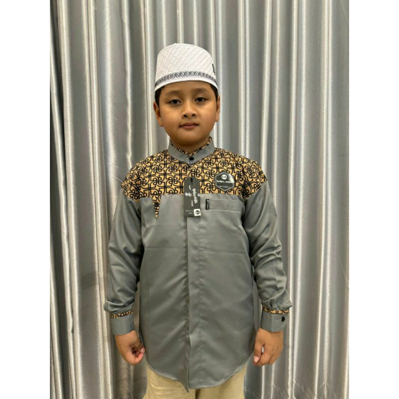 baju koko anak laki-laki| kemko anak motif senopati| kemko songket lengan panjang anak laki-laki