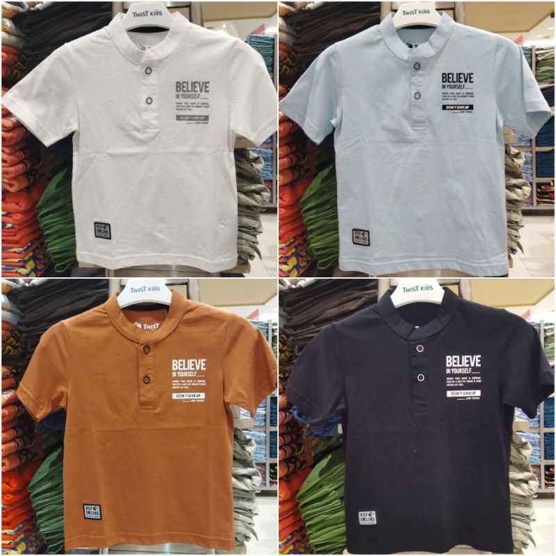 (Size 4-14 tahun) Kaos semi koko anak cowok Original Twist kids