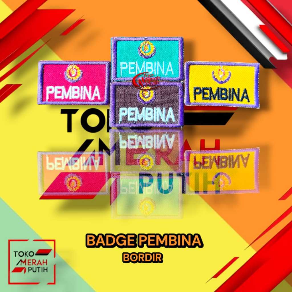 Badge bed bet tanda pembina pramuka bordir