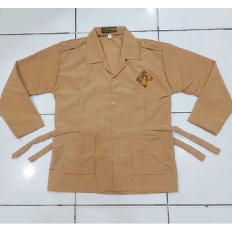 Baju Pramuka wanita lengan panjang seragam sekolah perempuan SD-SMP-SMA