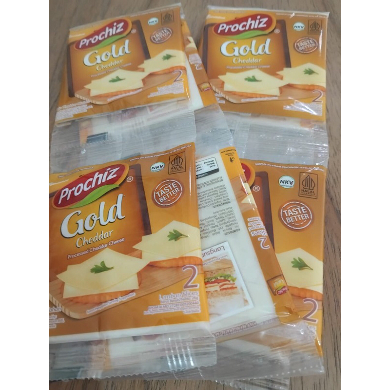 

Keju Prochiz Gold 2 slice @26gr renceng 8 sachet