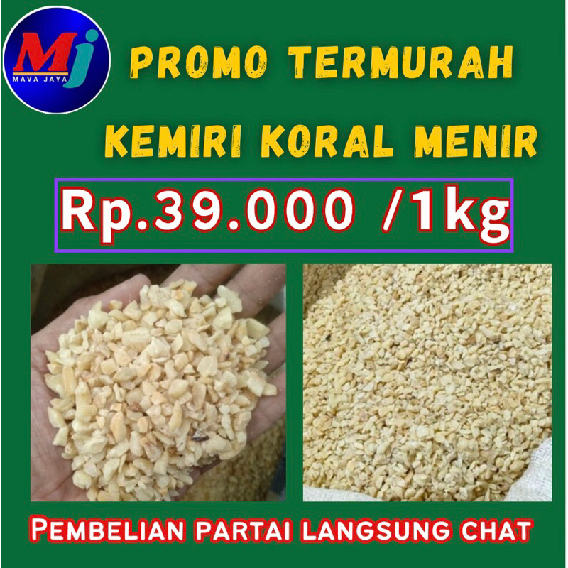 

kemiri koral menir murah/1kg/kemiri menir putih super