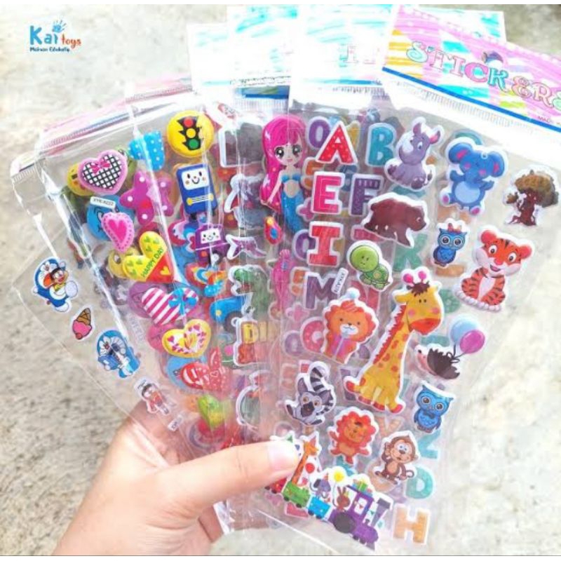 

J (J1) STIKER KARAKTER KARTUN TIMBUL/STICKER MOTIF LUCU / DEKORASI