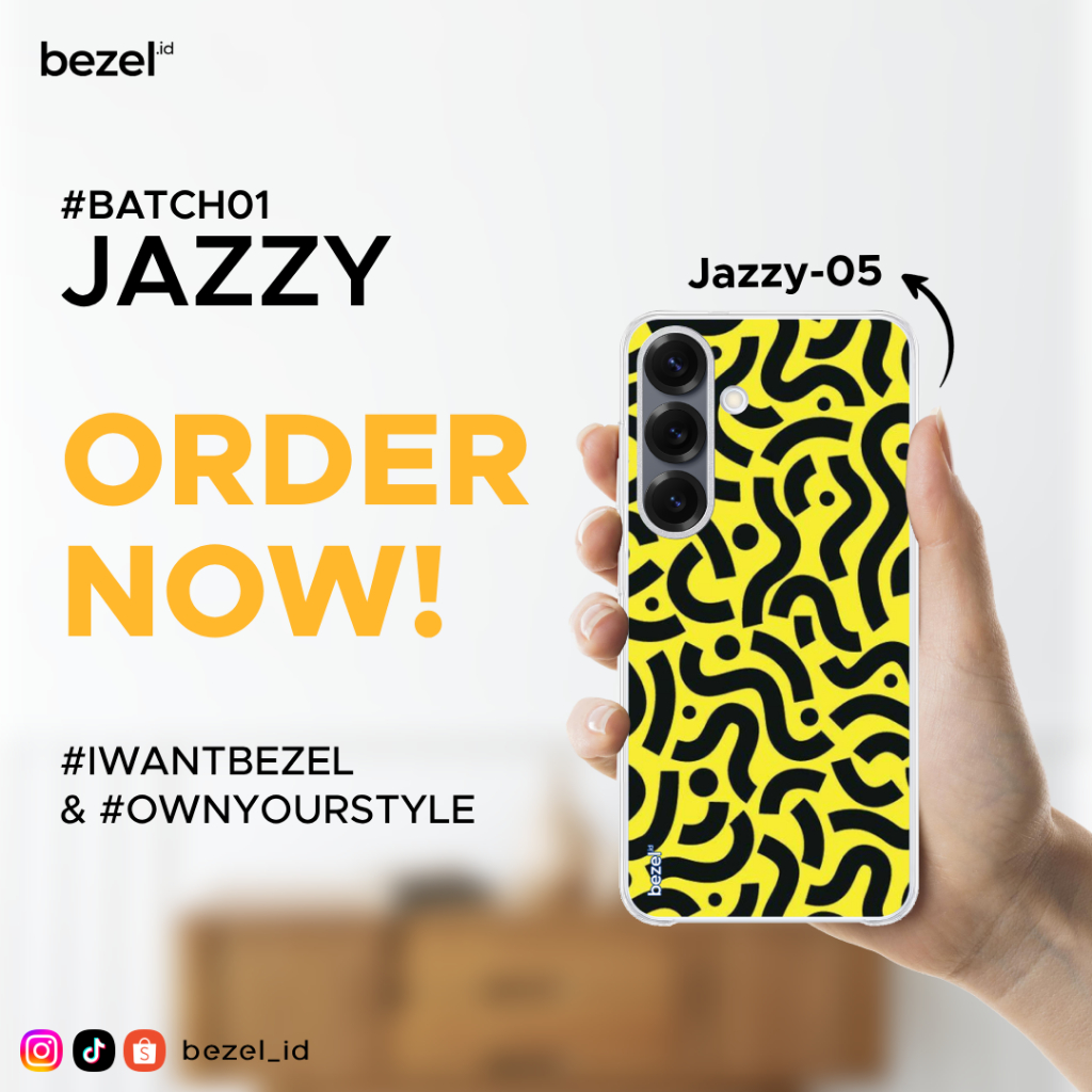 Bezel Premium Case Jazzy #5 Semua Type HP Kekinian For Samsung