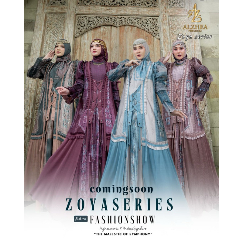 ALZHEA PREMIUM / ZOYA SERIES BY ALZHEA PREMIUM / DRESS SYARI / GAMIS SYARI BRANDED / DRESS MUSLIMAH 