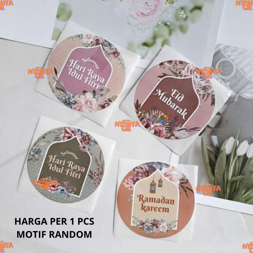 

STI09 Sticker Label Bulat 7 Cm Happy Eid Mubarak Ramadan Idul Aidil Fitri Lebaran Nyonya Lie