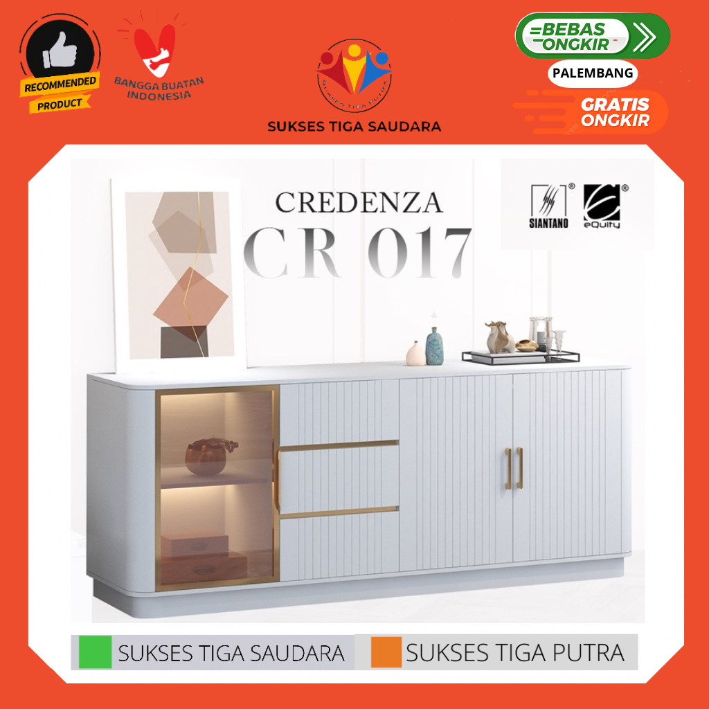 BUFFET MEJA CONSULE BUFFET TV SIANTANO CREDENZA CR017 JUMBO PREMIUM MEWAH