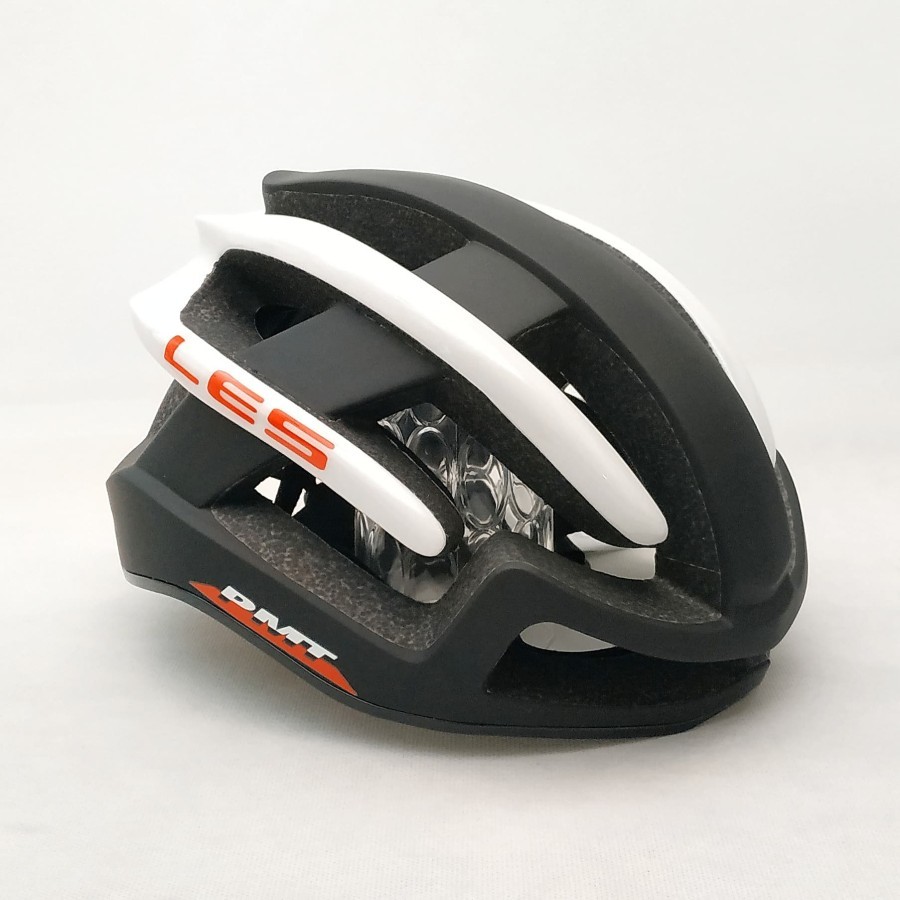 HELM SEPEDA PMT HELMET TIPE LES BLACK WHITE