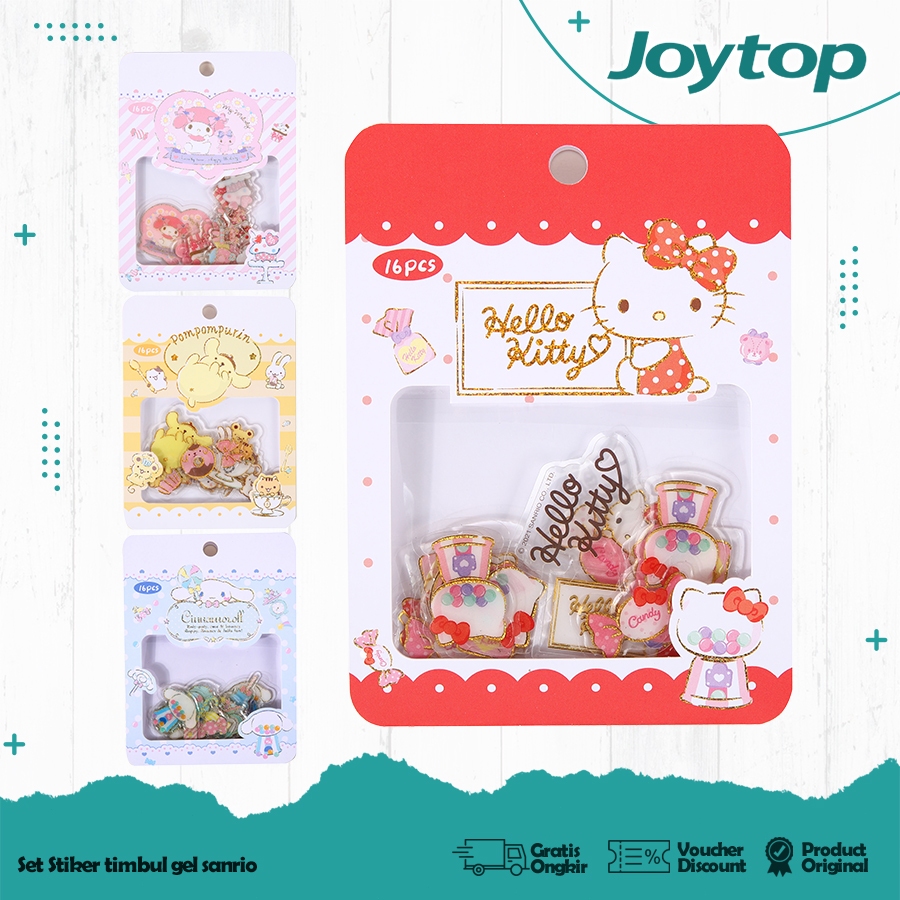 

JOYTOP Set Stiker Hiasan Timbul Gel Motif Lucu