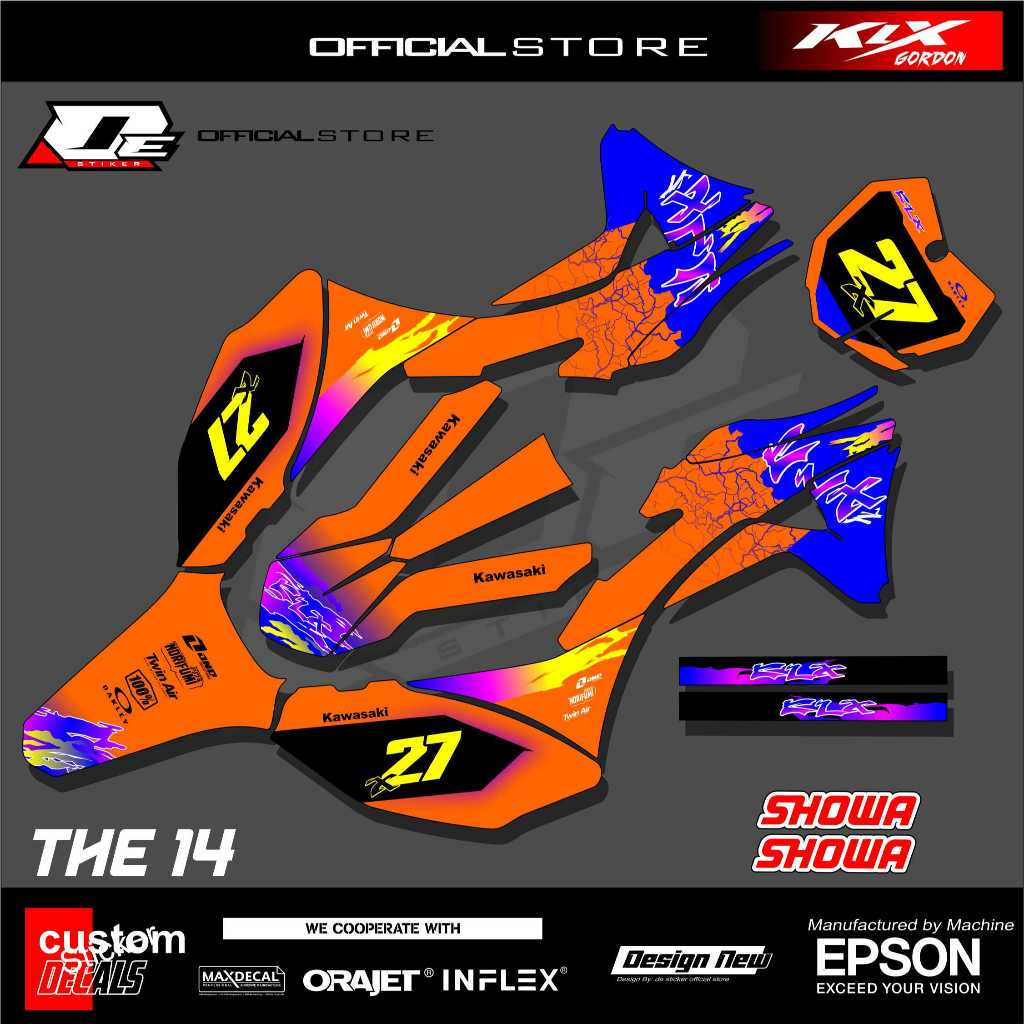DECAL STIKER KLX GORDON FULL BODY DECAL GORDON DECAL VARIASI KLX GORDON BAHAN PREMIUM THE 14