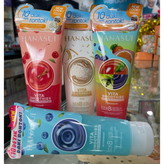 HANASUI BODY SPA / BODY EXFOLIATING GEL / lulur gulung / lulur daki
