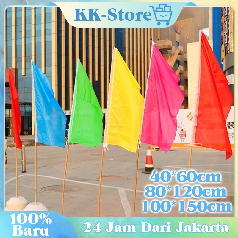 Bendera Cetak Banner Pinggir Jalan Bendera Warna Polos Spanduk Promosi