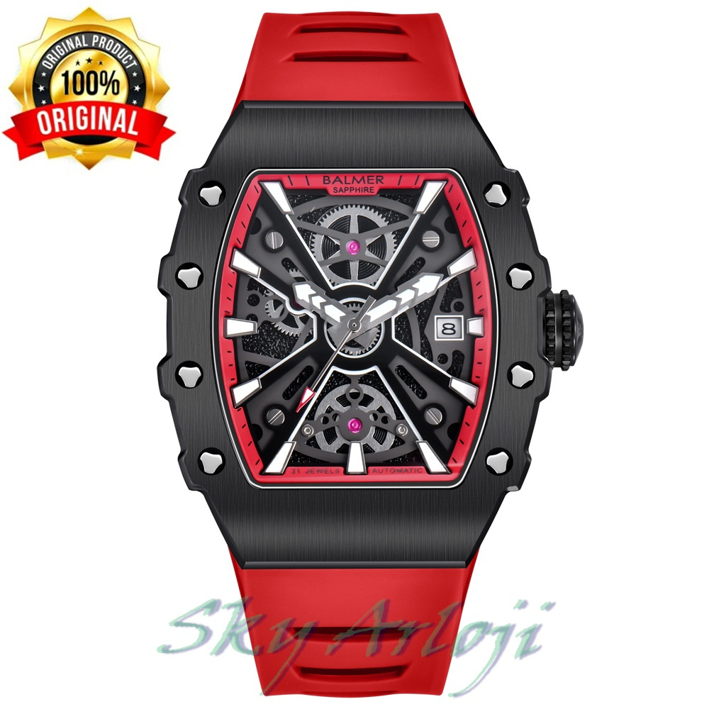 Balmer 8836 Jam Tangan Pria Automatic Sapphire Glass-Merah