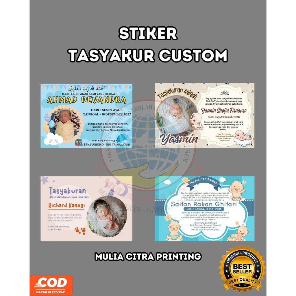 

Stiker Aqiqah / Stiker Tasyakur / Stiker Catering Custom