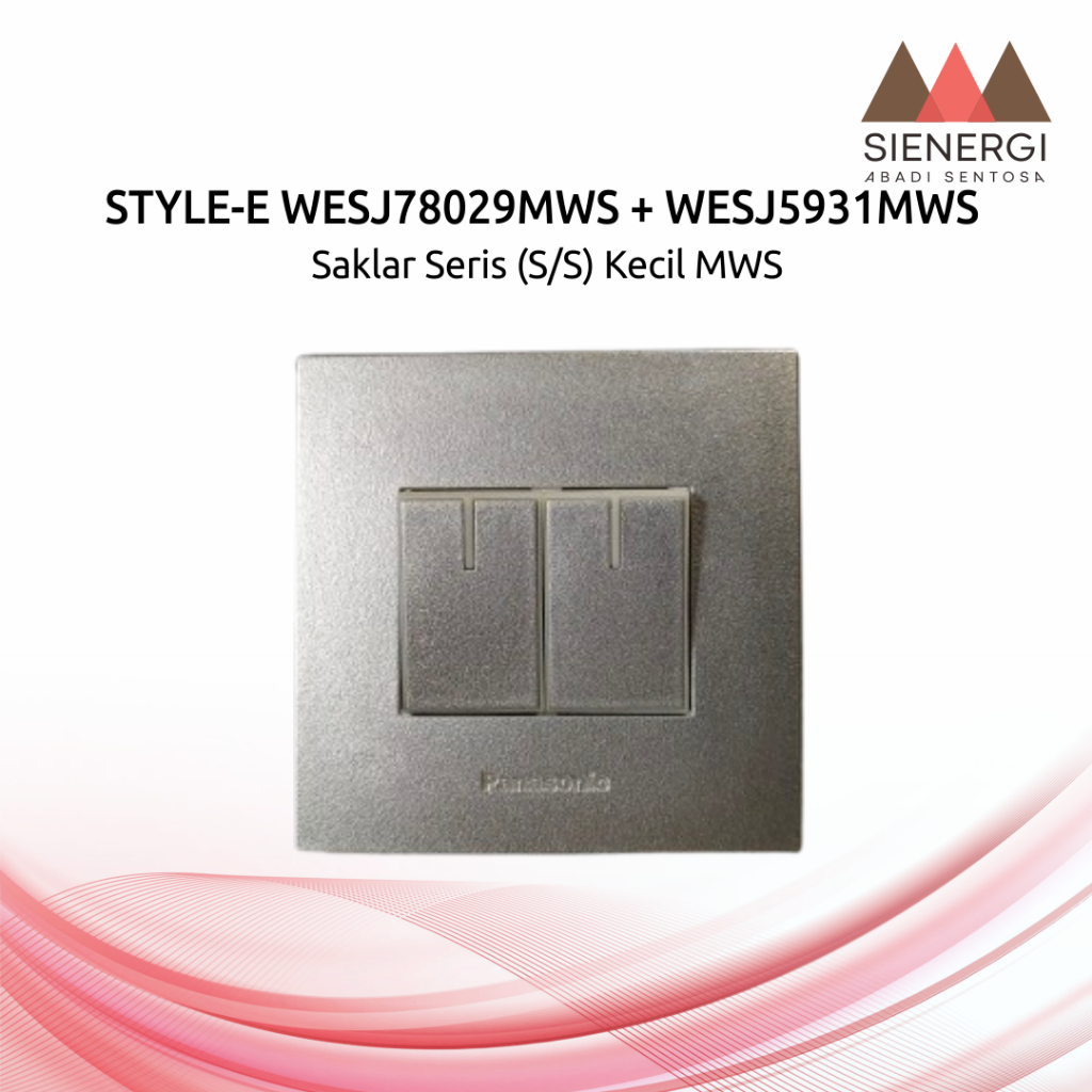 SAKLAR – STOP KONTAK PANASONIC STYLE-E SILVER /SAKELAR LAMPU/SAKLAR SINGLE/SAKLAR DOUBLE SILVER/ SAK