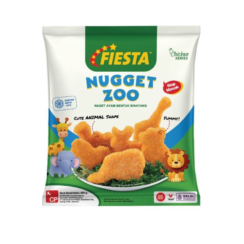 

Fiesta Nugget Zoo / Naget Ayam Bentuk Hewan | Berat Bersih 400gr
