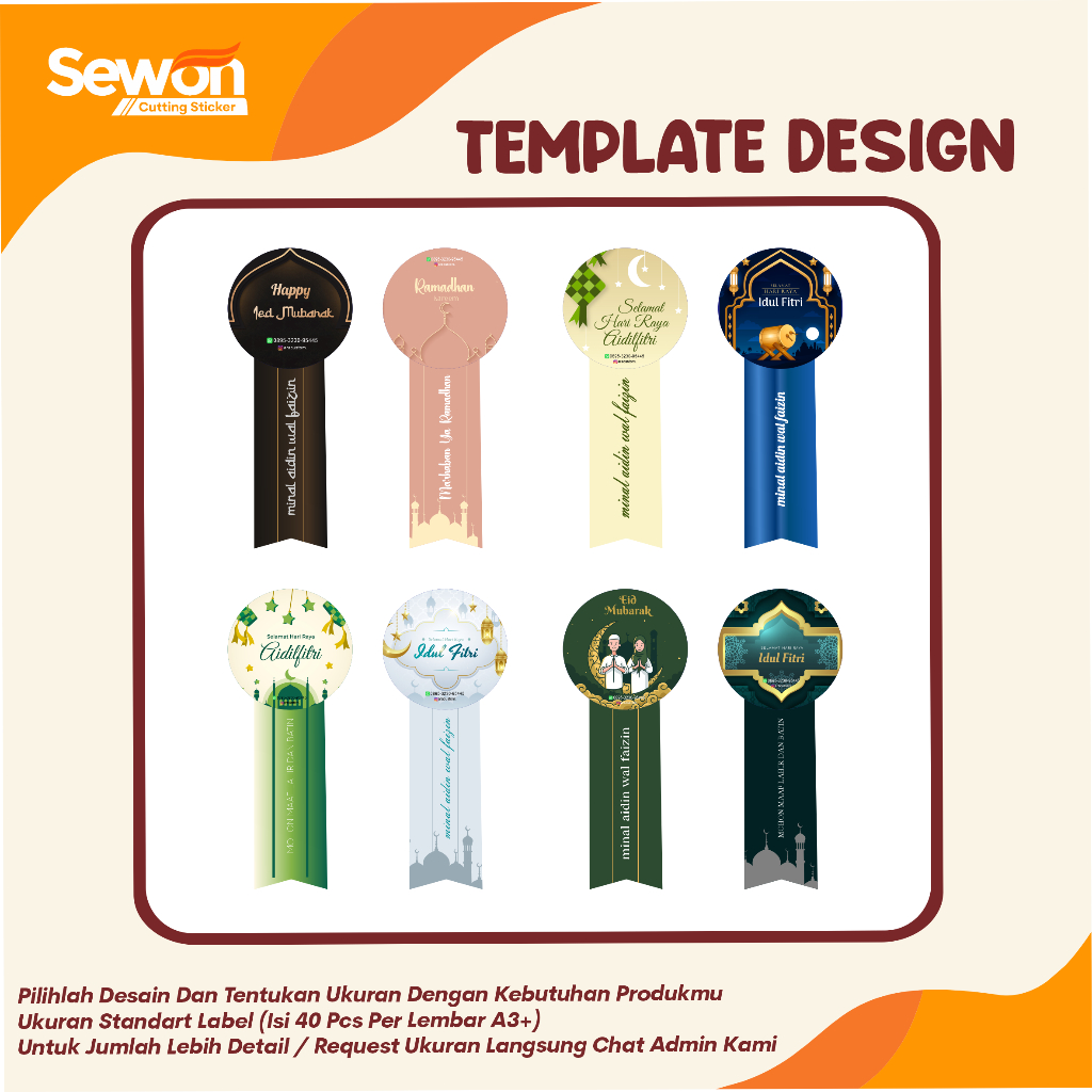 

sticker segel | lidah Idul Fitri | free template | sticker cutting | sticker label