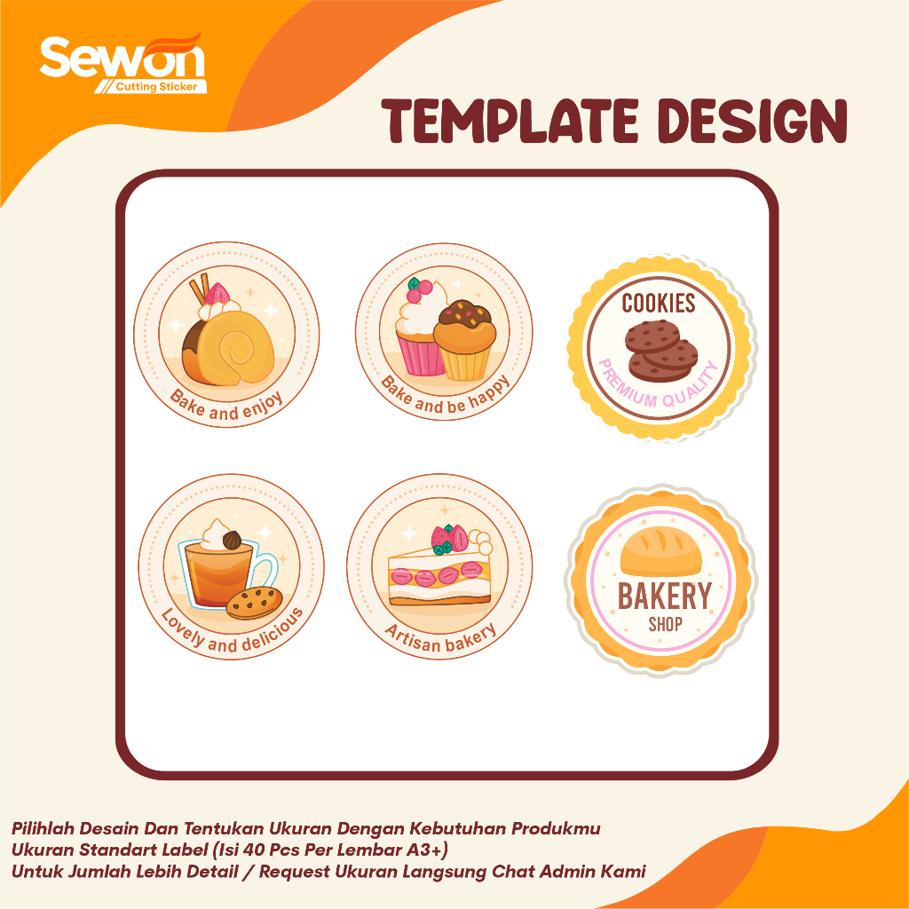 

Sticker spesial Dessert | free template | sticker cutting | stciker label