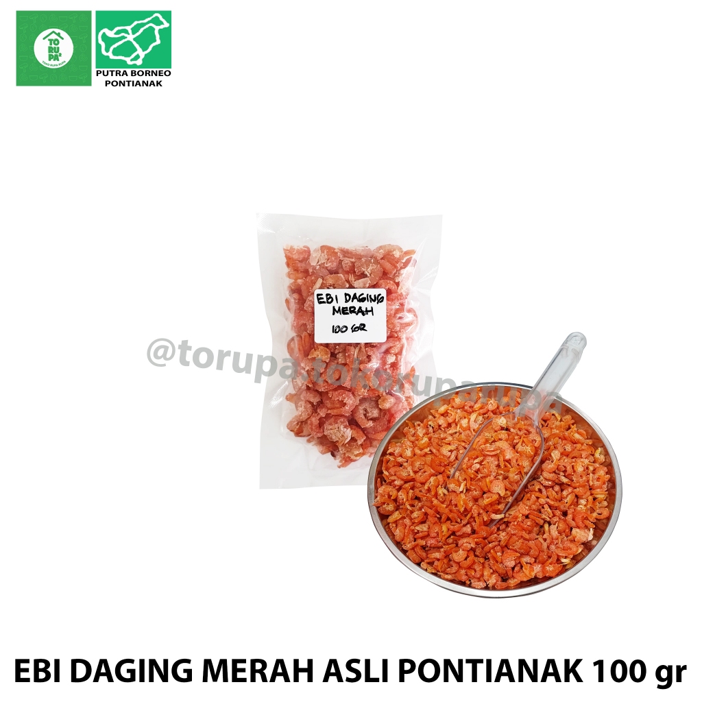 

Ebi Daging Merah 100 gr / Udang Ebi Kering / Hebi Hami Daging / Ebi Kering Pontianak