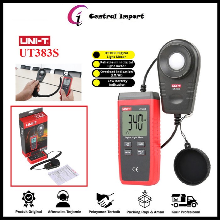UNI-T UT383S Digital Light Meter - Handheld LCD Digital Display Split Illuminometer UT383S