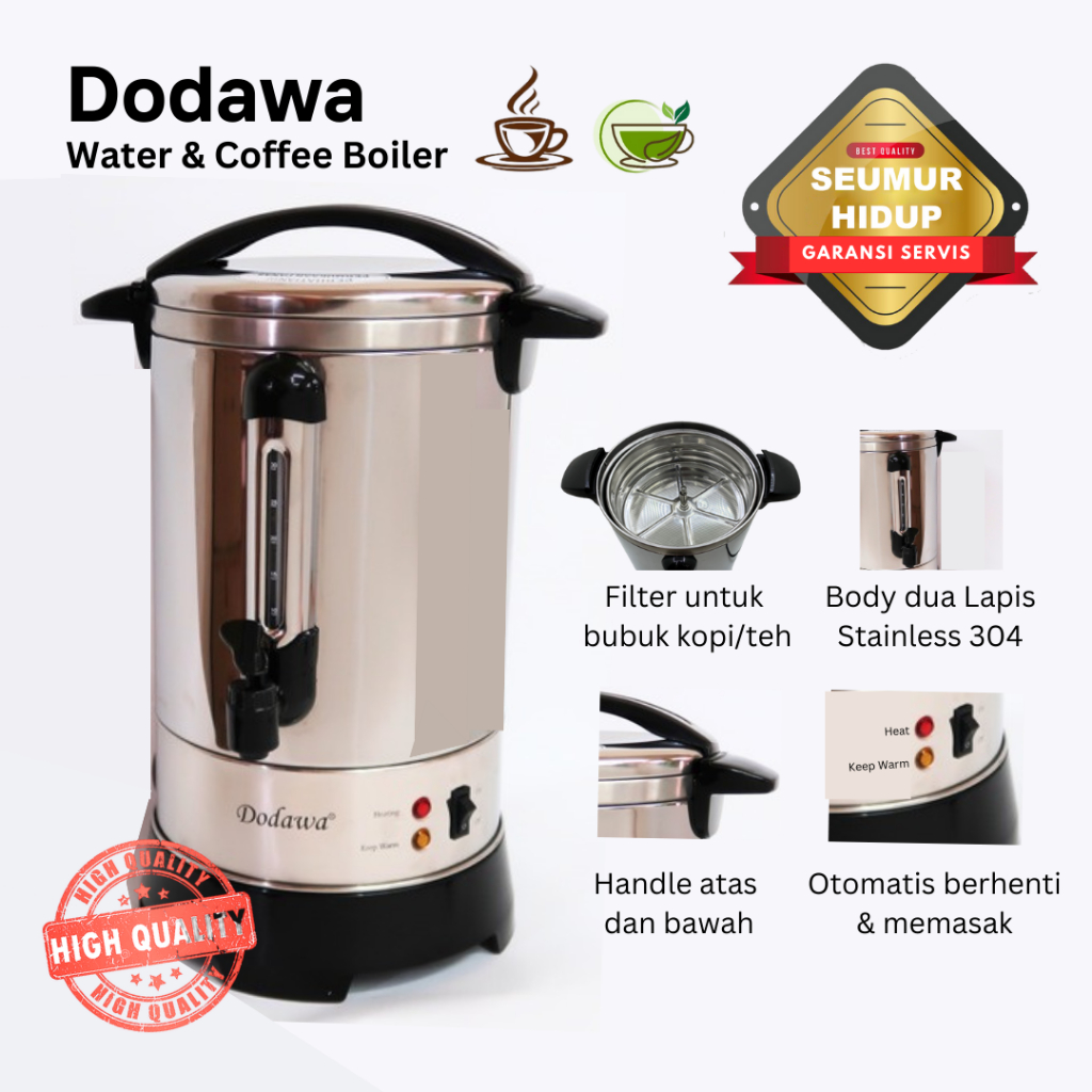 Dodawa Water & Coffee Boiler 20 Liter - pemanas air dan kopi listrik - termos air besar - termos sta